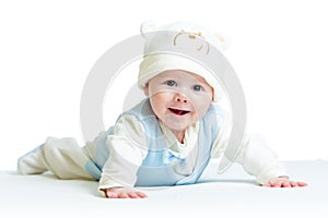 Cute baby weared funny hat photo