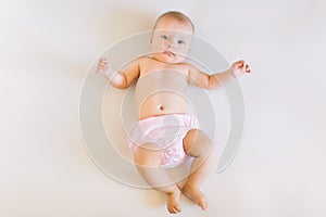 Cute baby on a white background