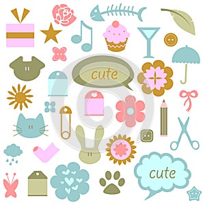 Cute babyish elements photo