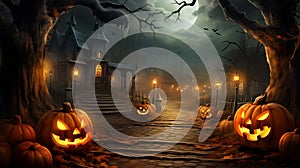 Cute background design for halloween