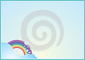 Cute background with rainbow