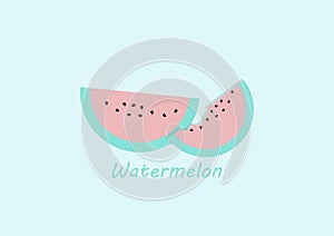 Cute background of watermelon,fruit,vector illustrations