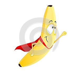 Cute banana superhero