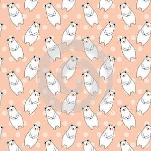 Cute bear pattern. vector design