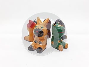 Cute Beautiful Artistic Colorful Wooden Handmade Animal Theme Urban Toys in White Isolated Background 05