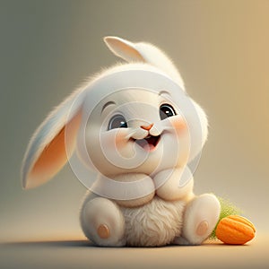 cute beautiful cartoon bunny design