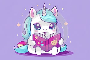 Cute and beautiful image of unicorn AI Generated illustration