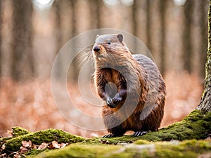 Cute beaver (Myocastor coypus)