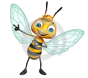 cute Bee funny cartoon character