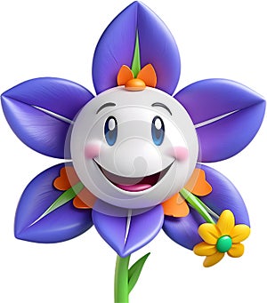 Cute bellflower with a happy face.
