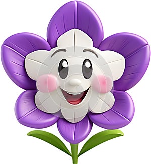 Cute bellflower with a happy face.