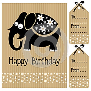 Cute birthday baby shower card invitation and name