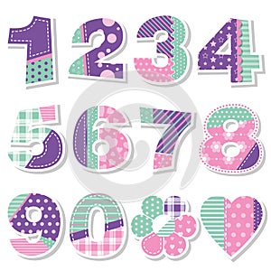 Cute birthday numbers collection