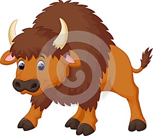 Cute bison cartoon