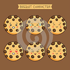 Cute Bisquit Characters With Various Expression photo