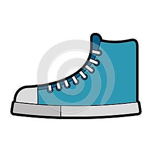 Cute blue boot cartoon