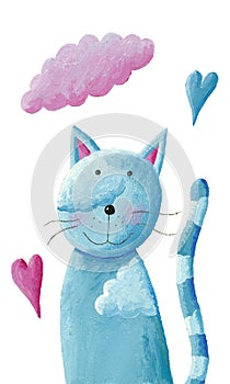 Cute blue cat