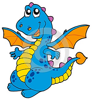 Cute blue dragon