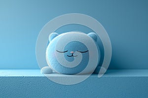 cute blue monster. A cartoon character. Illustration