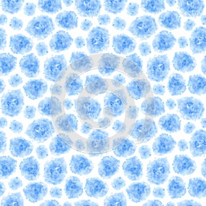 Cute blue seamless pattern with abstract stains