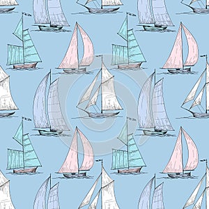 Cute boats background