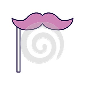 Cute booth prop moustache cartoon