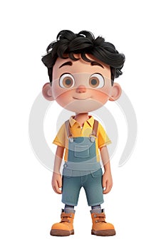 Cute Boy Happy Cartoon Character