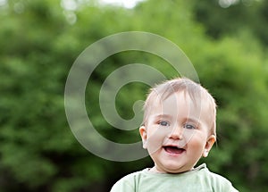 Cute boy portrait outdoor