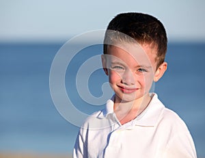 Cute boy in sunlight