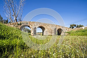 Cute bridge from Roman time in Almodovar, Alentejo, Portugal