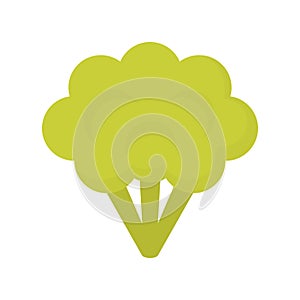 Cute broccoli vegetable, isolated colorful vector icon