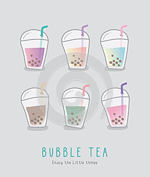 Cute bubble tea set