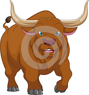 cute bull cartoon