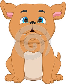 cute bulldog cartoon