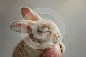 cute bunny hug easter egg