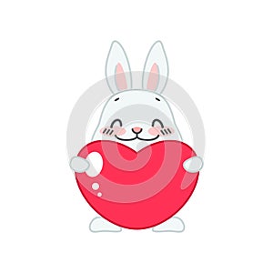 Cute bunny in love