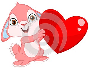 Cute bunny valentine