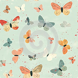 cute butterfly background Delightful Butterfly Illustration