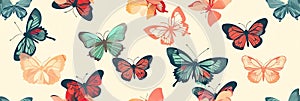 cute butterfly background Delightful Butterfly Illustration