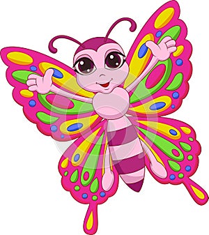 Cute butterfly cartoon