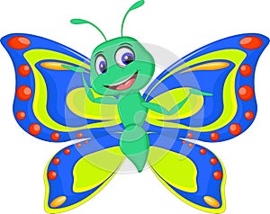 Cute butterfly cartoon