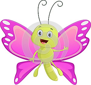 Cute butterfly cartoon
