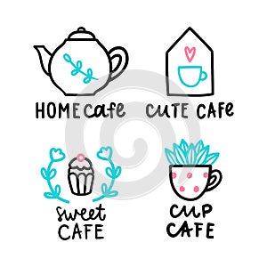 Cute cafe logotype.