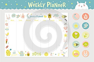 Cute Calendar Weekly Planner