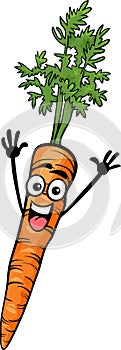 Cute carrot vegetable cartoon illustration