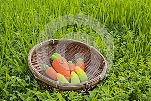 Cute carrots, corn erasers