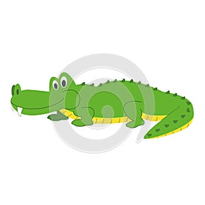 Cute cartoon alligator vector illustration