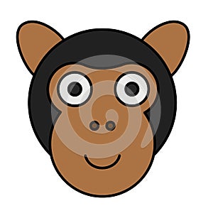 Cute cartoon Ape Face icon.vector illustration.vector