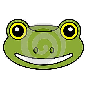Cute cartoon Ape Frog Face.vector illustration