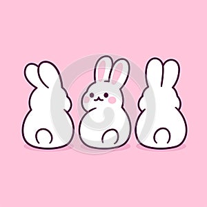 Cute cartoon bunnies